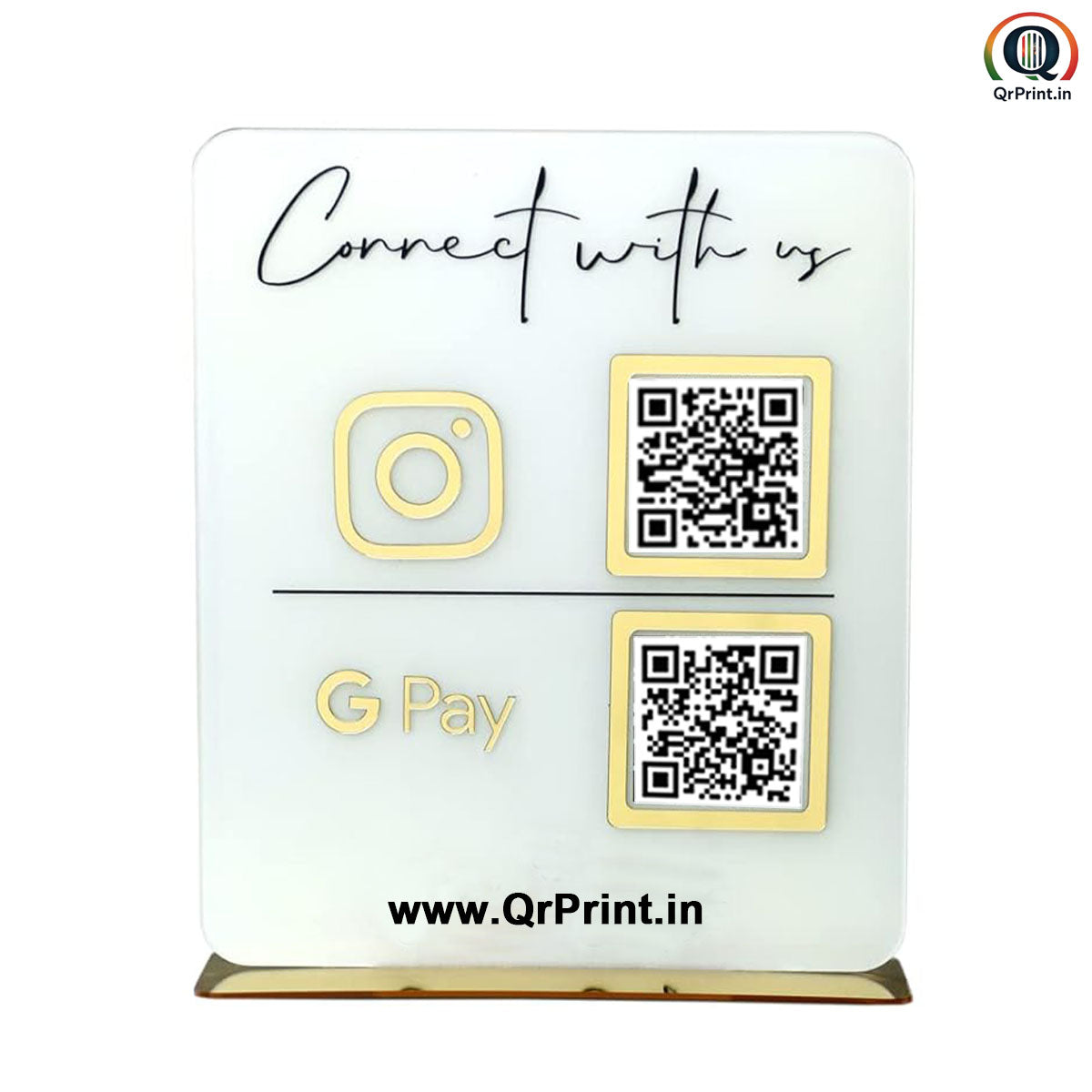 Acrylic QR Printed Stand - Qr Print