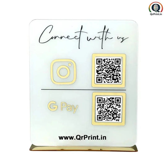 Acrylic QR Printed Stand-QR Stand-Qr Print-OSMLY