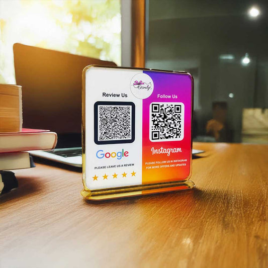 Google Instagram Review QR Stand - Qr Print