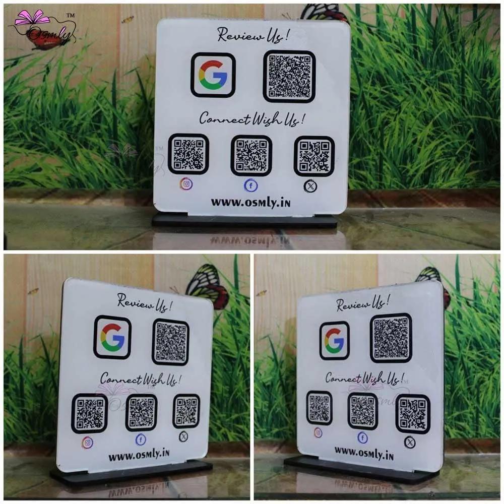 Black Border Double Side QR Stand-UV Frame-Qr Print-OSMLY