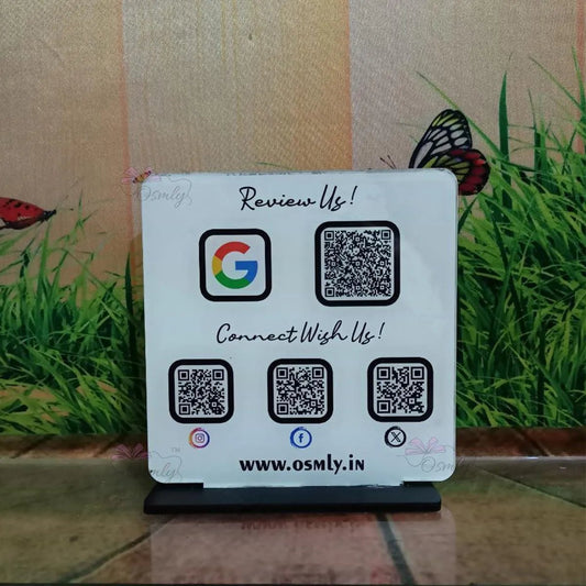 Black Border Double Side QR Stand-UV Frame-Qr Print-OSMLY