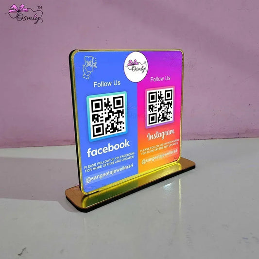 Facebook Instagram QR Stand-QR Code Stand-Qr Print-QrPrint