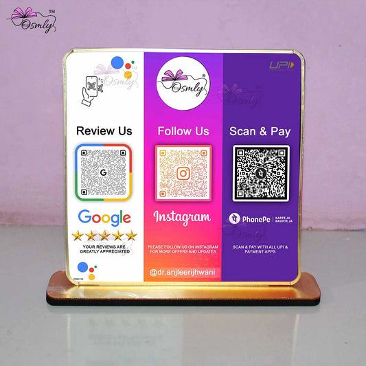 Google Instagram Phone QR-QR Code Stand-Qr Print-OSMLY