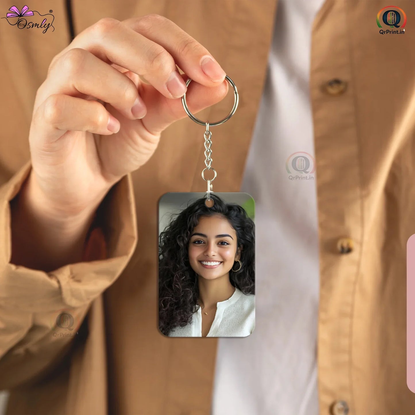 Mom Voice QR Keychain - Qr Print