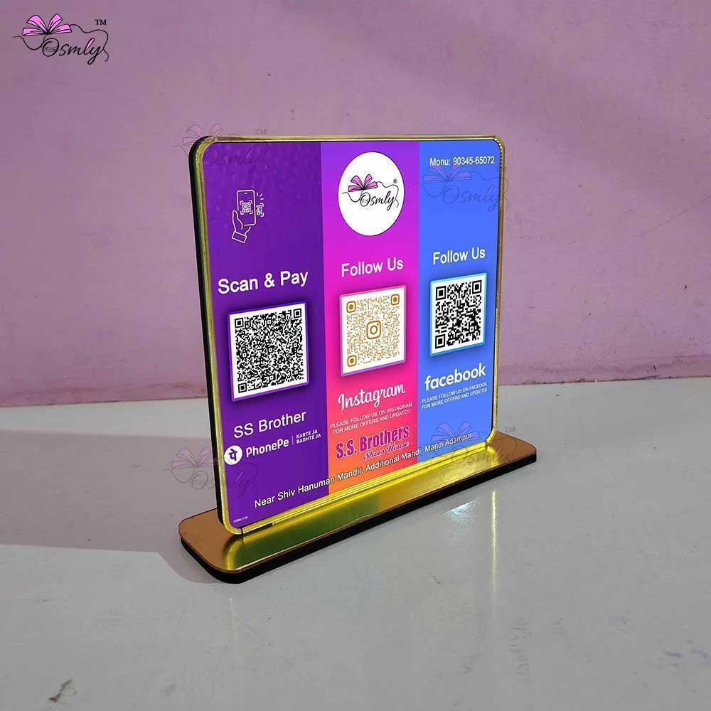 PhonePe Facebook Instagram QR Stand-QR Code Stand-Qr Print-QrPrint