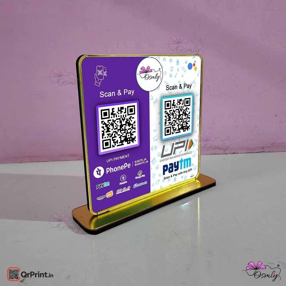 PhonePe PayTm QR Stand-QR Code Stand-Qr Print-QrPrint