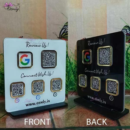 Double Sided QR Printed Plaque-UV Frame-Qr Print-OSMLY