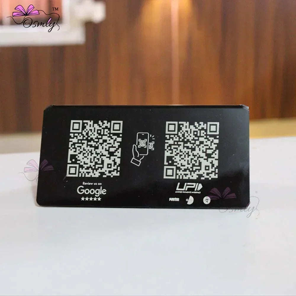 Black Acrylic Mini QR Stand - OSMLY