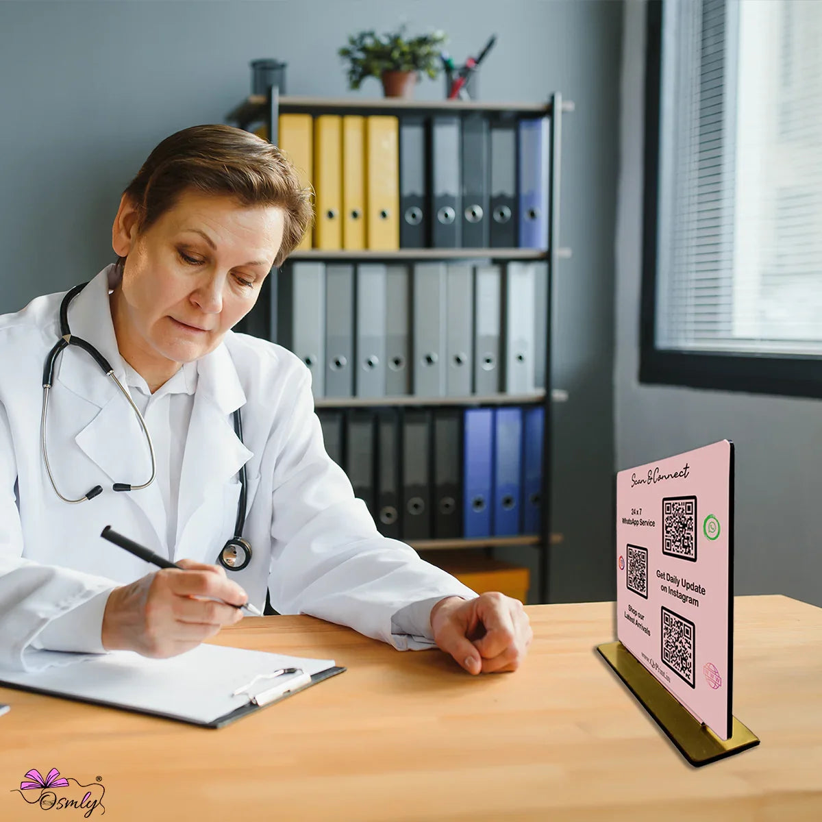 UV Printed QR Stand - Qr Print