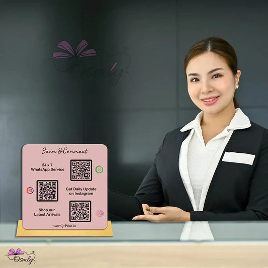 UV Printed QR Stand-QR Stand-Qr Print-OSMLY