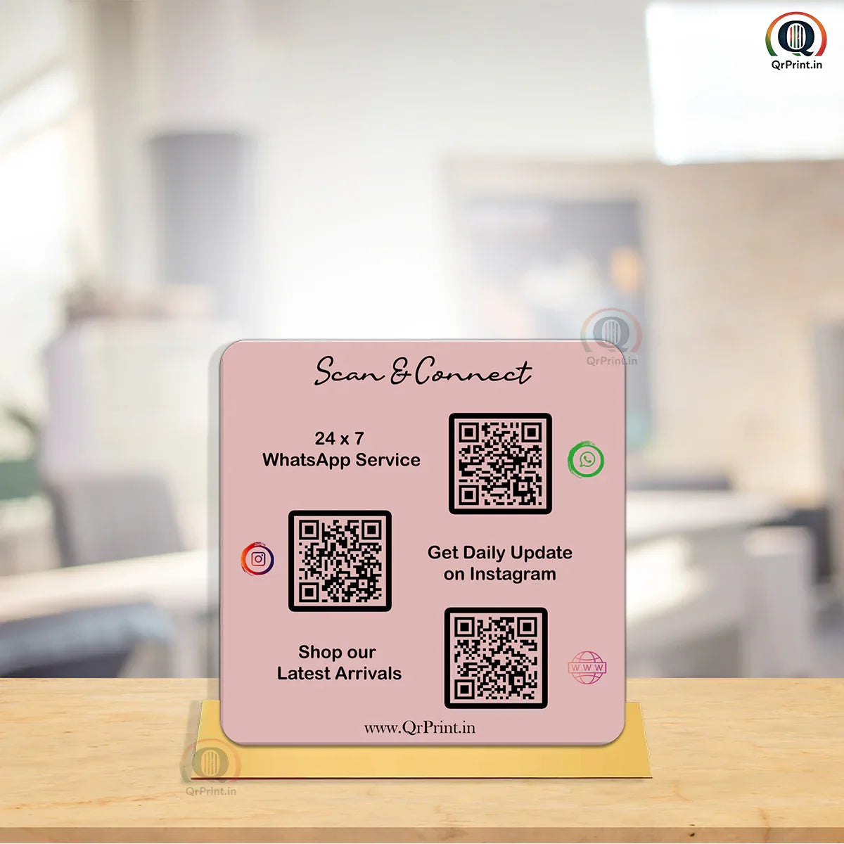 UV Printed QR Stand - Qr Print