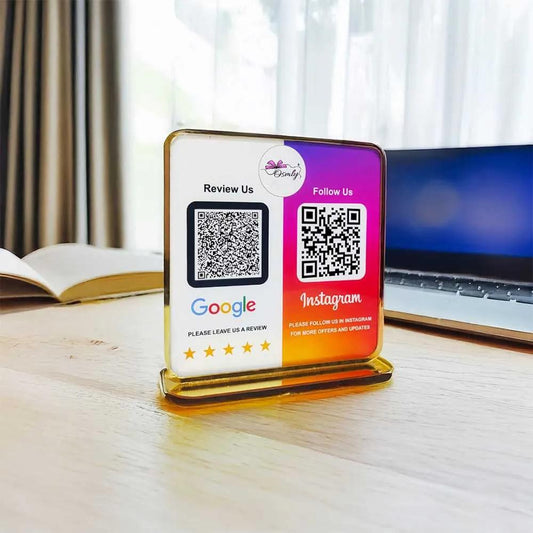 Facebook Instagram QR Stand-QR Stand-Qr Print-Qr Print