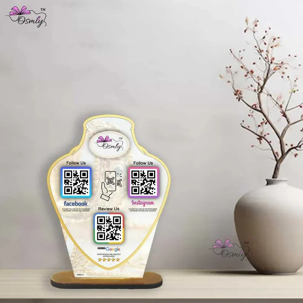 Customized Jewellery QR Review Stand-QR Code Stand-Qr Print-QrPrint
