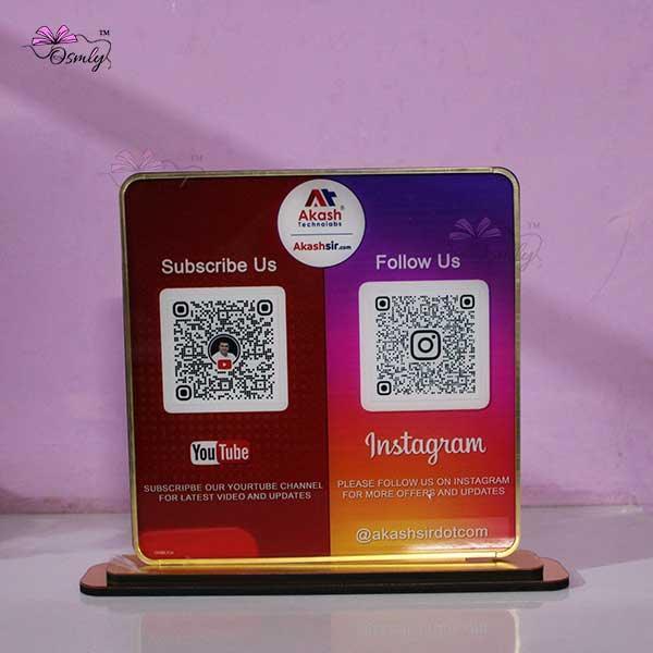 YouTube Instagram QR Stand-QR Code Stand-Qr Print-QrPrint