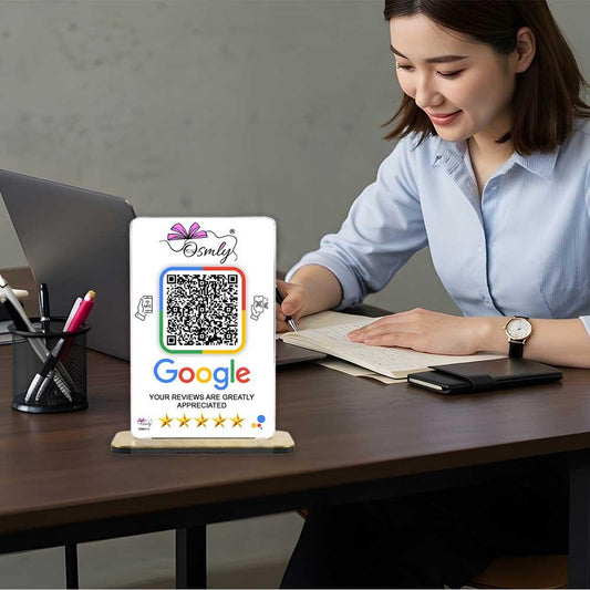 NFC Google Review QR Stand-QR Code Stand-Qr Print-QrPrint