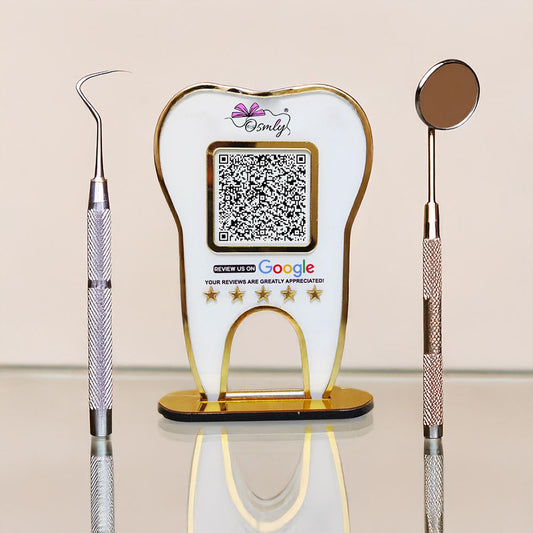 Tooth Shape Dentist QR Stand - Qr Print