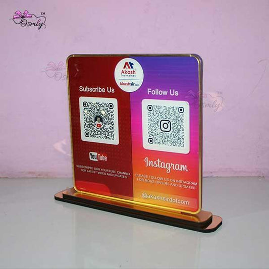YouTube Instagram QR Stand-QR Code Stand-Qr Print-QrPrint