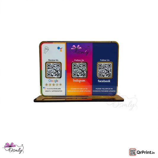 3 in 1 Soecial Media QR Stand - OSMLY