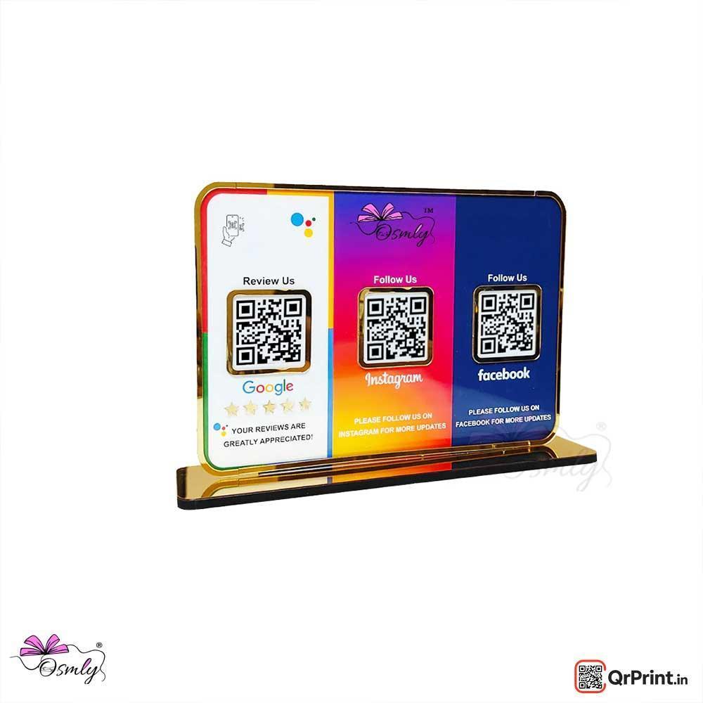 3 in 1 Soecial Media QR Stand - OSMLY