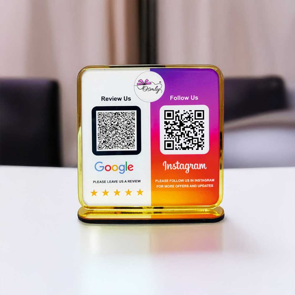 Google Instagram Review QR Stand