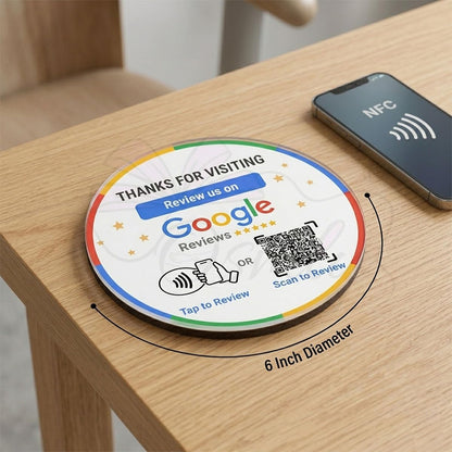 Acrylic Google QR NFC Tag-QR Code Stand-Qr Print-QrPrint