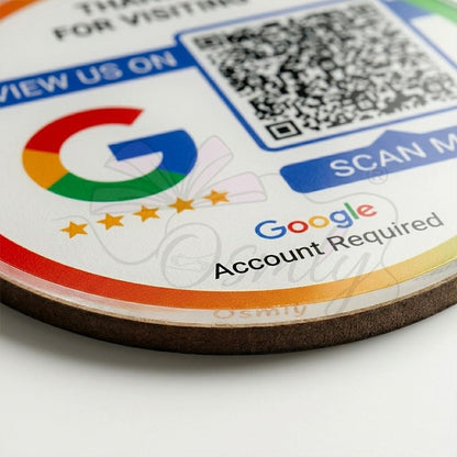 Acrylic Google Review Wall Mount-QR Code Stand-Qr Print-QrPrint