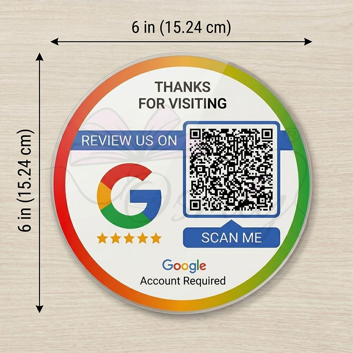 Acrylic Google Review Wall Mount-QR Code Stand-Qr Print-QrPrint