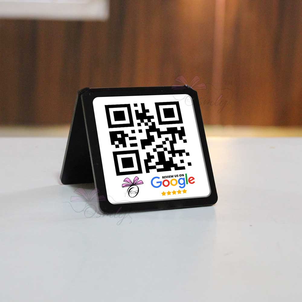 Silver Acrylic Single QR Stand - Qr Print