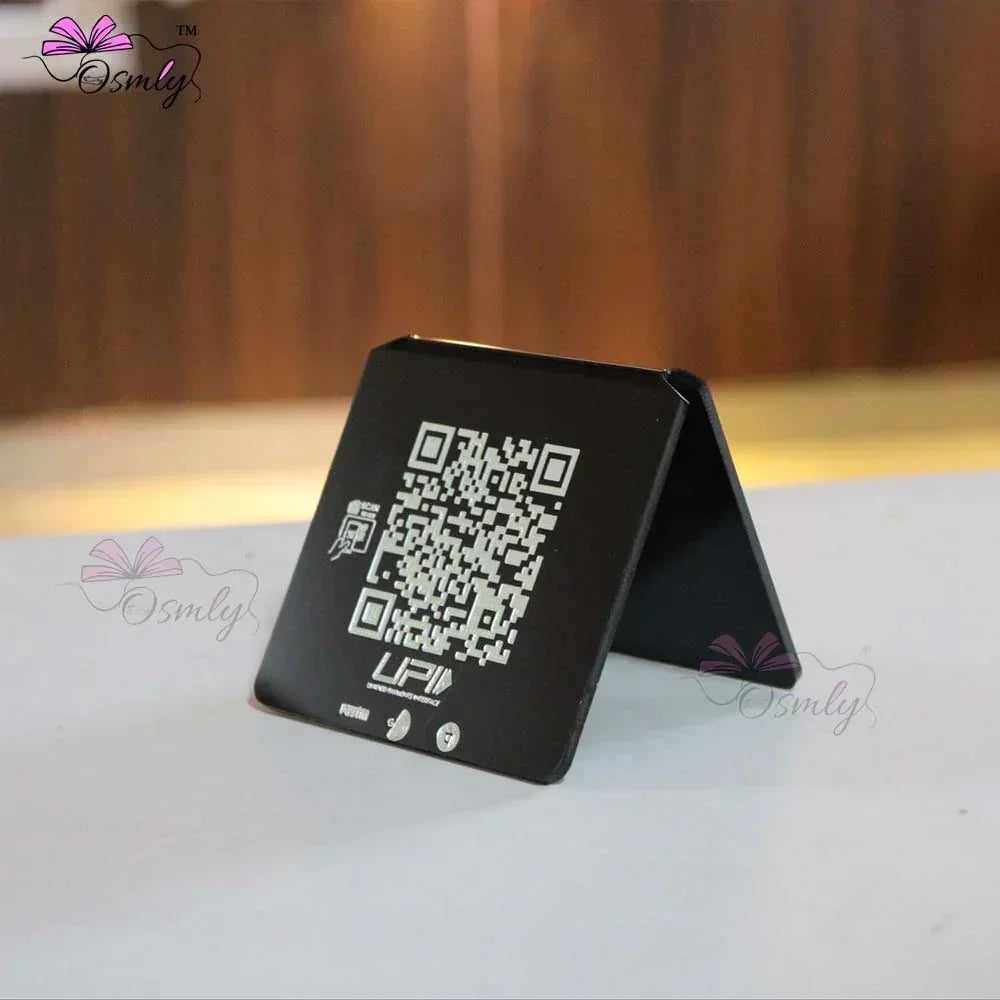 Black Acrylic Mini QR Stand - OSMLY