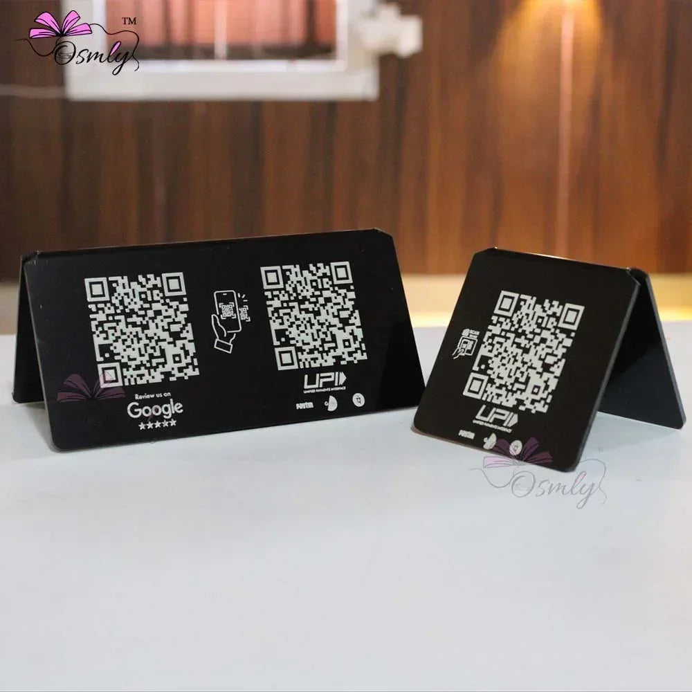 Black Acrylic Mini QR Stand - OSMLY