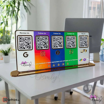 Customized Acrylic Five QR Stand - OSMLY