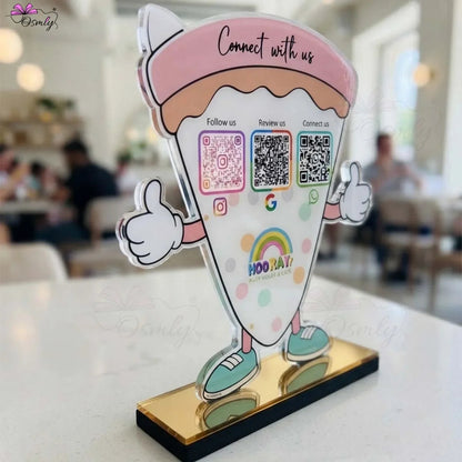 Customized Pizza QR Stand