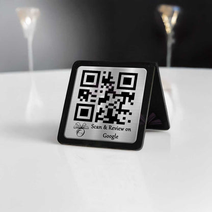 Silver Acrylic Single QR Stand - Qr Print