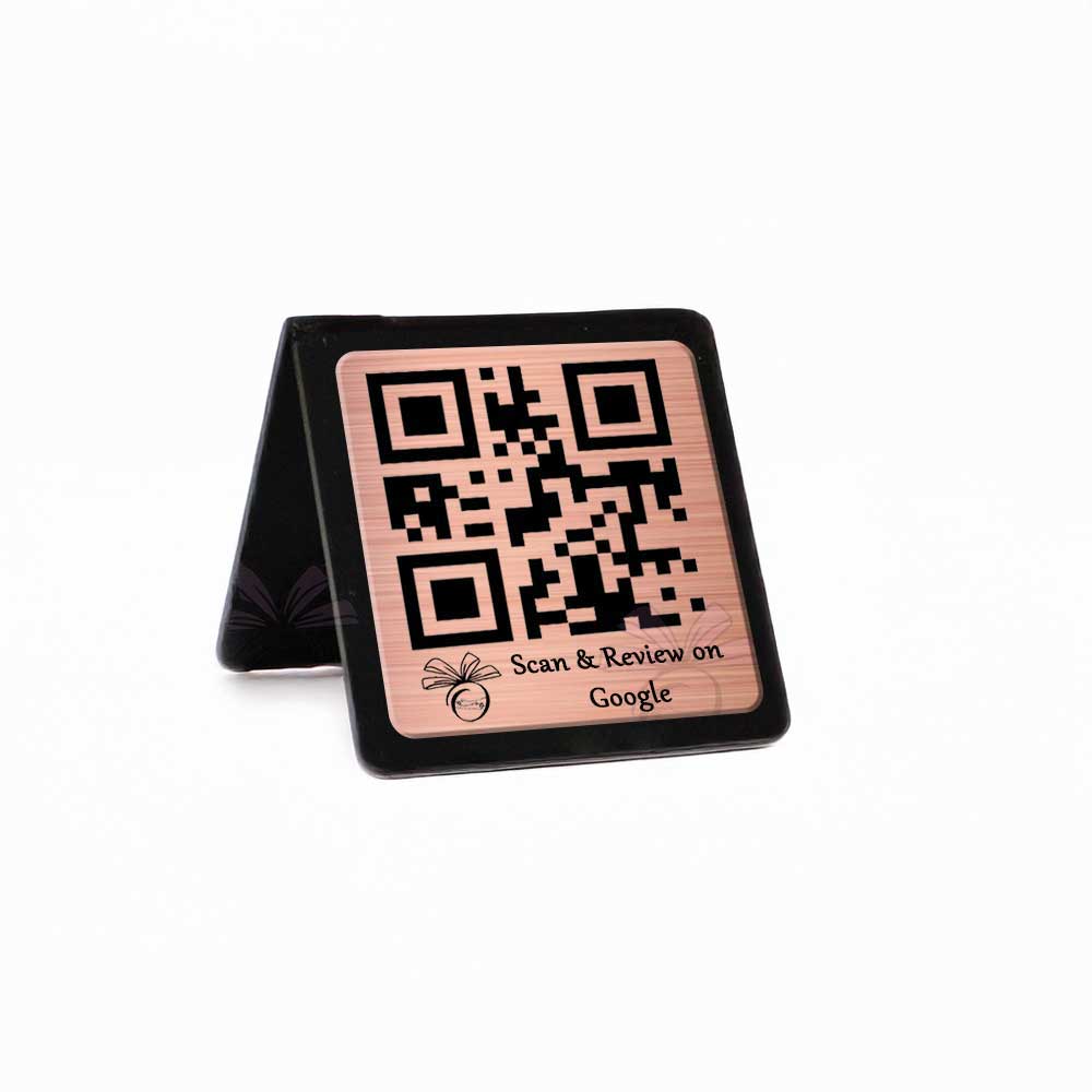 Single Rose Gold Acrylic QR Stand - OSMLY