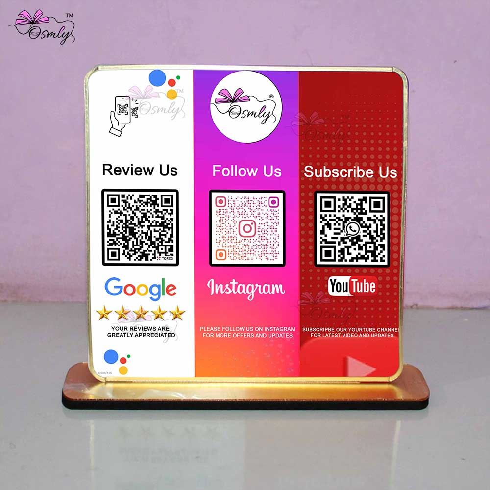 Customized Social QR Stand-QR Code Stand-Qr Print-OSMLY