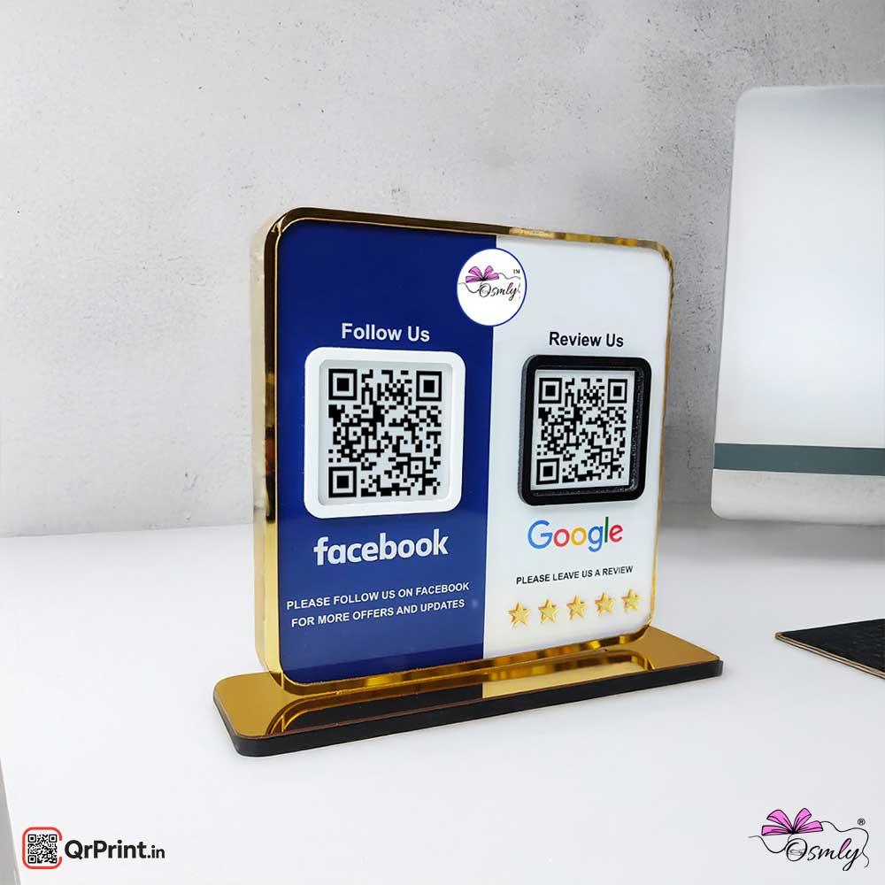Facebook Google QR Review Stand - Qr Print