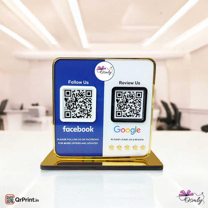 Facebook Google QR Review Stand - Qr Print
