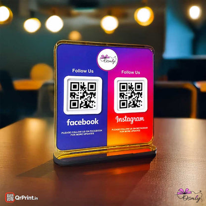 Facebook Instagram QR Stand - Qr Print