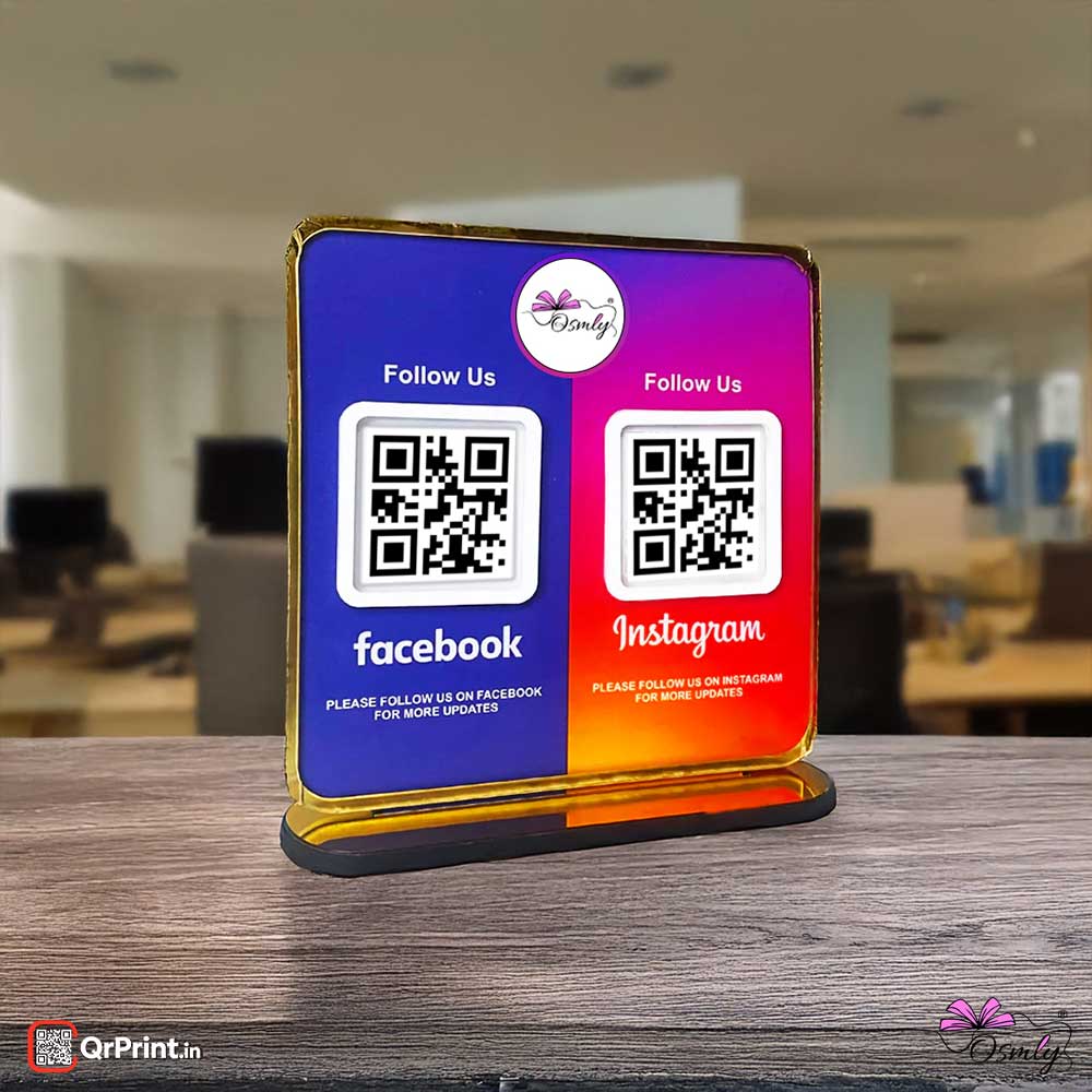 Facebook Instagram QR Stand - Qr Print
