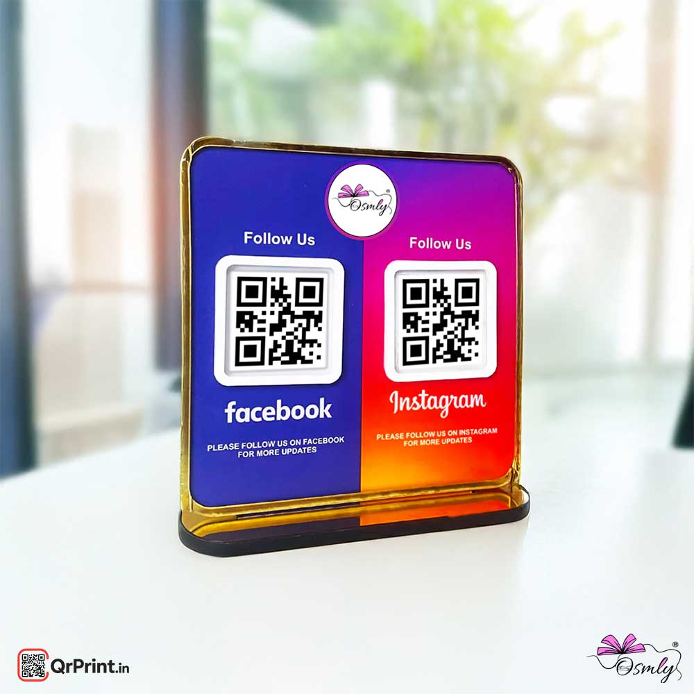 Facebook Instagram QR Stand - Qr Print