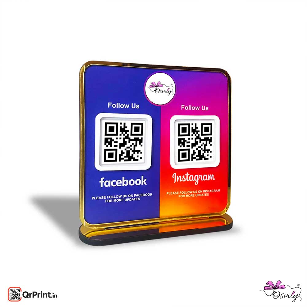 Facebook Instagram QR Stand - Qr Print