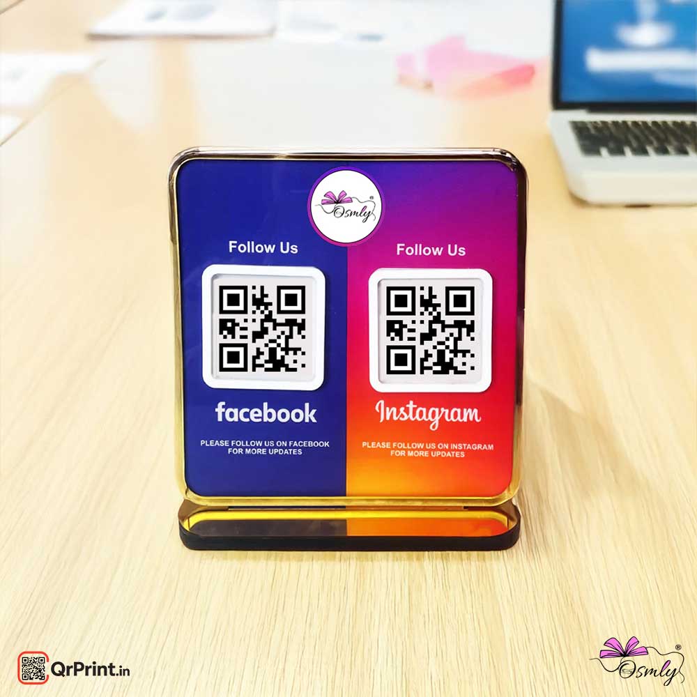 Facebook Instagram QR Stand - Qr Print
