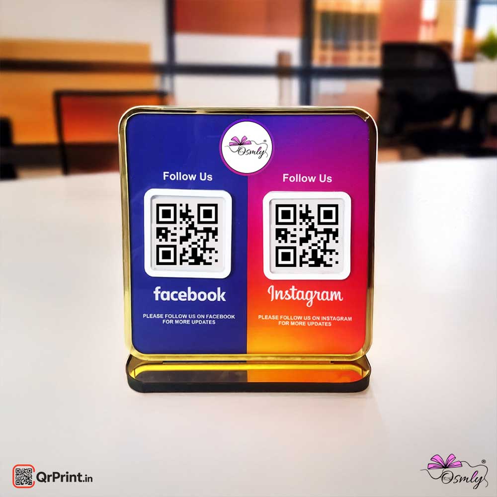 Facebook Instagram QR Stand - Qr Print