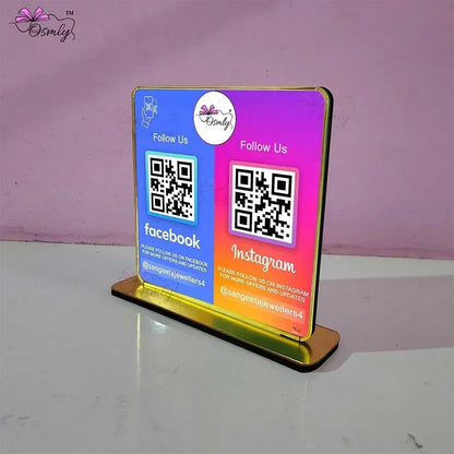 Facebook Instagram QR Stand-QR Code Stand-Qr Print-QrPrint