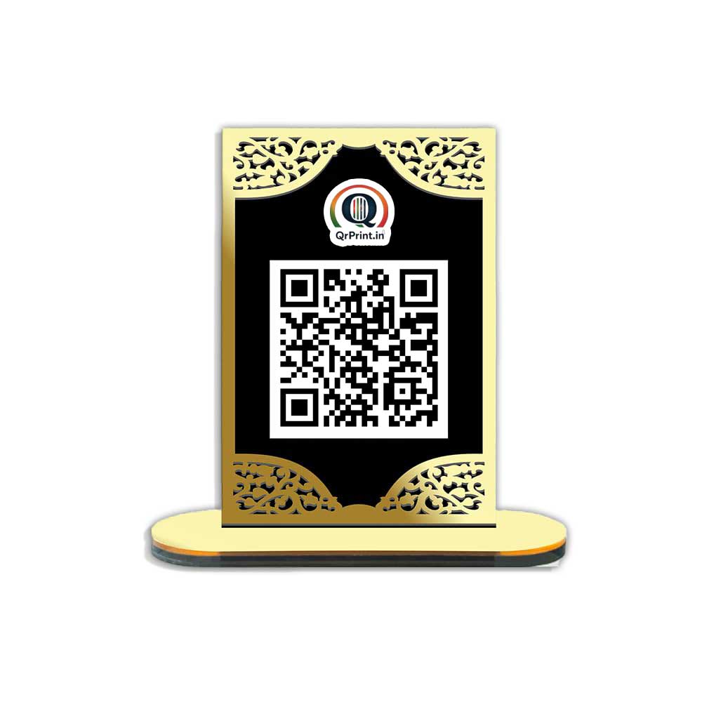 Gold Acrylic Single QR Stand