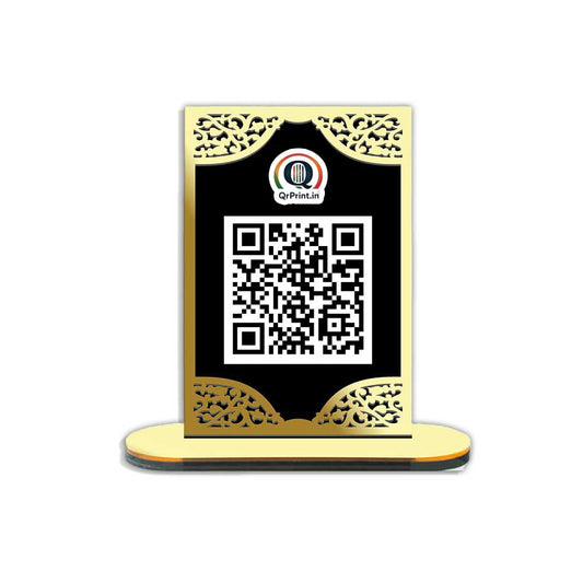 Gold Acrylic Single QR Stand