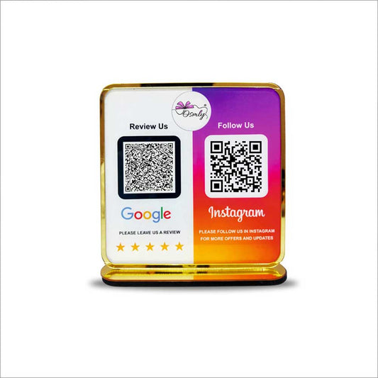 Google Instagram Review QR Stand