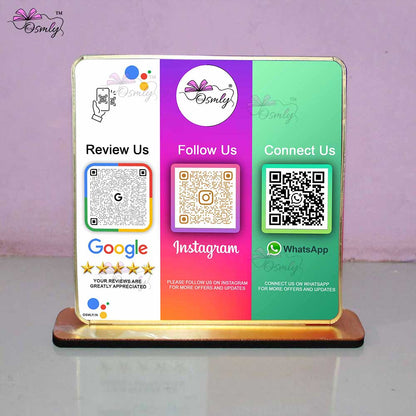 Google Instagram Whatsapp QR-QR Code Stand-Qr Print-OSMLY