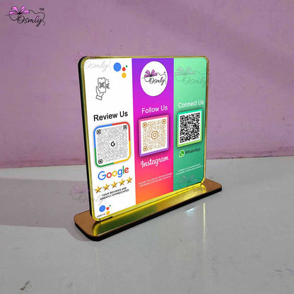 Google Instagram Whatsapp QR-QR Code Stand-Qr Print-OSMLY