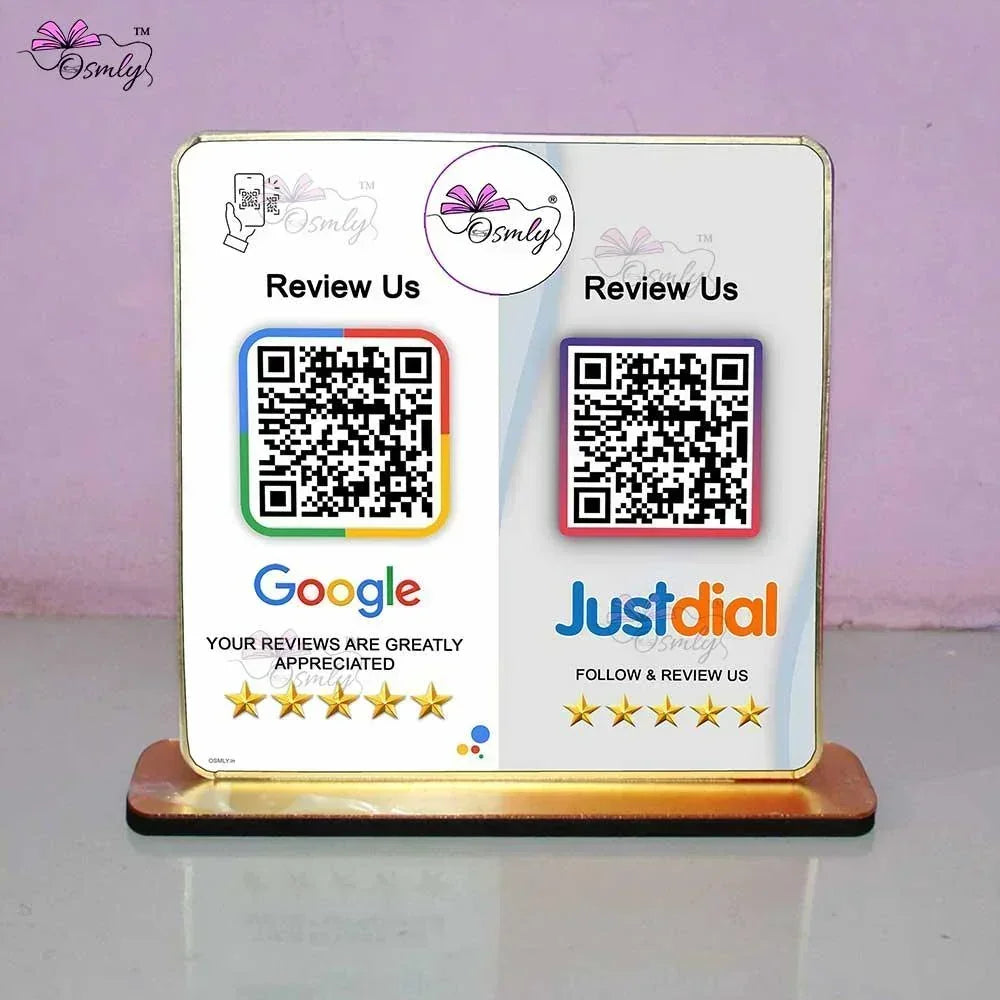 Google Justdial Review QR Stand-QR Code Stand-Qr Print-QrPrint